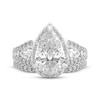 Thumbnail Image 3 of THE LEO Legacy Lab-Grown Diamond Pear-Shaped Halo Bridal Set 2-5/8 ct tw 14K White Gold