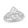 Thumbnail Image 4 of THE LEO Legacy Lab-Grown Diamond Pear-Shaped Halo Engagement Ring 2-1/2 ct tw 14K White Gold