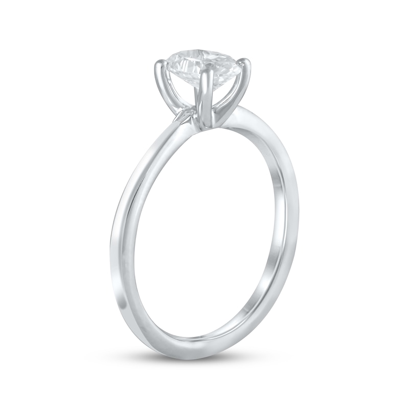 Main Image 2 of Now + Forever Lab-Grown Diamonds Oval-Cut Solitaire Engagement Ring 1 ct tw 14K White Gold (F/SI2)