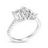 Thumbnail Image 2 of Toi et Moi Emerald-Cut & Pear-Shaped Lab-Grown diamond Engagement ring 4-1/4 ct tw 14K White Gold