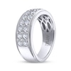 Thumbnail Image 1 of Men's THE LEO Legacy Lab-Created Diamond Two-Row Wedding Band 1 ct tw 14K White Gold