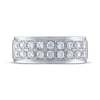 Thumbnail Image 3 of Men's THE LEO Legacy Lab-Grown Diamond Two-Row Wedding Band 1 ct tw 14K White Gold