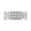 Thumbnail Image 2 of Men's THE LEO Legacy Lab-Created Diamond Two-Row Wedding Band 1 ct tw 14K White Gold