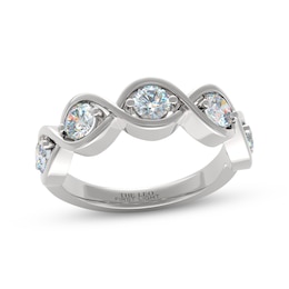 THE LEO First Light Diamond Five-Stone Anniversary Ring 1 ct tw 14K White Gold