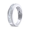 Thumbnail Image 2 of Men's THE LEO Legacy Lab-Grown Diamond Emerald-Cut Wedding Band 2 ct tw 14K White Gold