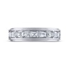 Thumbnail Image 3 of Men's THE LEO Legacy Lab-Grown Diamond Emerald-Cut Wedding Band 2 ct tw 14K White Gold