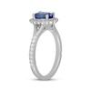 Thumbnail Image 5 of Neil Lane Oval-Cut Tanzanite & Diamond Halo Engagement Ring 1/2 ct tw 14K White Gold