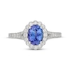 Thumbnail Image 6 of Neil Lane Oval-Cut Tanzanite & Diamond Halo Engagement Ring 1/2 ct tw 14K White Gold