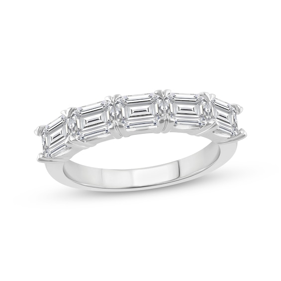 Now + Forever Lab-Grown Diamonds Emerald-Cut Anniversary Ring 2 ct tw 14K White Gold