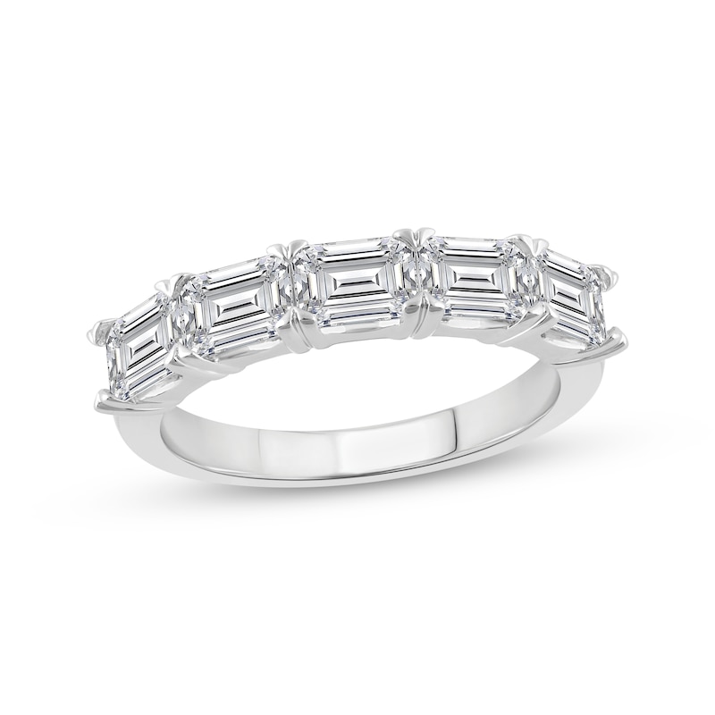 Main Image 1 of Now + Forever Lab-Grown Diamonds Emerald-Cut Anniversary Ring 2 ct tw 14K White Gold