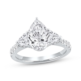 Now + Forever Lab-Grown Diamonds Pear-Shaped Engagement Ring 3 ct tw 14K White Gold