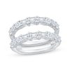 Thumbnail Image 1 of Now + Forever Lab-Grown Diamonds Emerald & Round-Cut Enhancer Ring 2 ct tw 14K White Gold