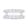 Thumbnail Image 3 of Now + Forever Lab-Grown Diamonds Emerald & Round-Cut Enhancer Ring 2 ct tw 14K White Gold