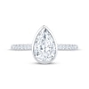 Thumbnail Image 3 of Now + Forever Lab-Grown Diamonds Pear-Shaped Bezel-Set Engagement Ring 2-1/5 ct tw 14K White Gold