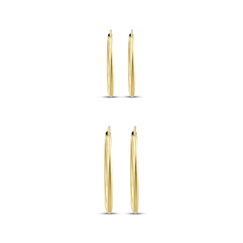 Main Image 2 of Endless Hoop Earrings Set 14K Yellow Gold