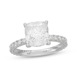 Neil Lane Artistry Cushion-Cut Lab-Grown Diamond Engagement Ring 4-5/8 ct tw 14K White Gold