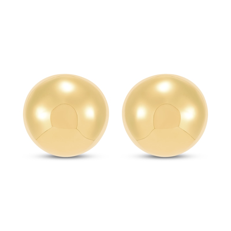 Main Image 2 of Hollow Bead Stud Earrings 14K Yellow Gold