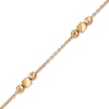 Thumbnail Image 2 of Italian Brilliance Round & Cube Bead Station Bracelet 14K Yellow Gold 8&quot;