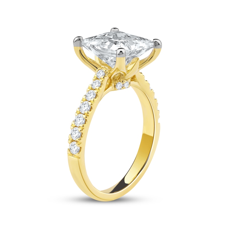 Main Image 2 of Now + Forever Lab-Grown Diamonds Princess-Cut Engagement Ring 4-1/2 ct tw 14K Yellow Gold