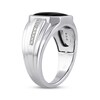 Thumbnail Image 2 of Men's Black Onyx & Lab-Grown Diamond Ring 1/10 ct tw Sterling Silver