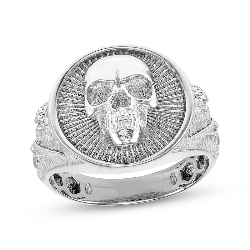 Main Image 1 of Men's Skull Ring Sterling Silver