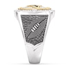 Thumbnail Image 4 of True Fans Carolina Panthers Championship Ring Sterling Silver & 10K Yellow Gold Ring