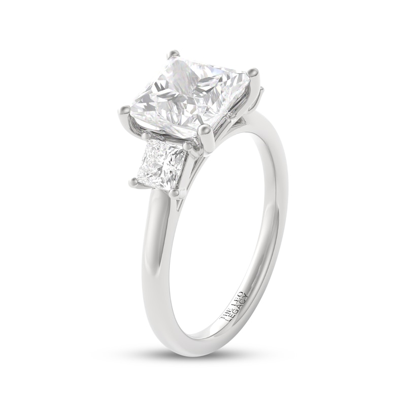 Main Image 2 of THE LEO Legacy Lab-Grown Diamond Princess-Cut Three-Stone Engagement Ring 2-1/2 ct tw 14K White Gold