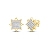 Thumbnail Image 1 of Multi-Diamond Eight-Point Star Stud Earrings 1/4 ct tw 10K Yellow Gold