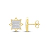 Thumbnail Image 3 of Multi-Diamond Eight-Point Star Stud Earrings 1/4 ct tw 10K Yellow Gold