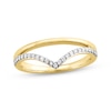 Thumbnail Image 1 of STUDIO BY KAY Diamond Chevron Ring 1/8 ct tw 10K Yellow Gold