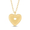 Thumbnail Image 3 of STUDIO BY KAY Diamond Textured Heart Necklace 1/10 ct tw 24K Yellow Gold Vermeil Sterling Silver 20&quot;