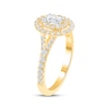Thumbnail Image 2 of Now + Forever Lab-Grown Diamonds Oval-Cut Double Halo Engagement Ring 1 ct tw 14K Yellow Gold