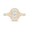 Thumbnail Image 3 of Now + Forever Lab-Grown Diamonds Oval-Cut Double Halo Engagement Ring 1 ct tw 14K Yellow Gold