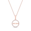 Thumbnail Image 1 of Diamond Circle &quot;Mama&quot; Necklace 1/10 ct tw 10K Rose Gold 18&quot;