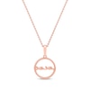 Thumbnail Image 3 of Diamond Circle &quot;Mama&quot; Necklace 1/10 ct tw 10K Rose Gold 18&quot;