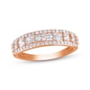 Thumbnail Image 1 of Now + Forever Baguette & Round-Cut Diamond Anniversary Ring 1/2 ct tw 14K Rose Gold