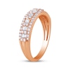 Thumbnail Image 2 of Now + Forever Baguette & Round-Cut Diamond Anniversary Ring 1/2 ct tw 14K Rose Gold