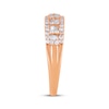 Thumbnail Image 3 of Now + Forever Baguette & Round-Cut Diamond Anniversary Ring 1/2 ct tw 14K Rose Gold