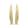Thumbnail Image 2 of Reaura Rope Twist Crossover Hoop Earrings Repurposed 14K Yellow Gold