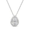 Thumbnail Image 2 of Pear-Shaped White Lab-Created Sapphire Gift Set Sterling Silver