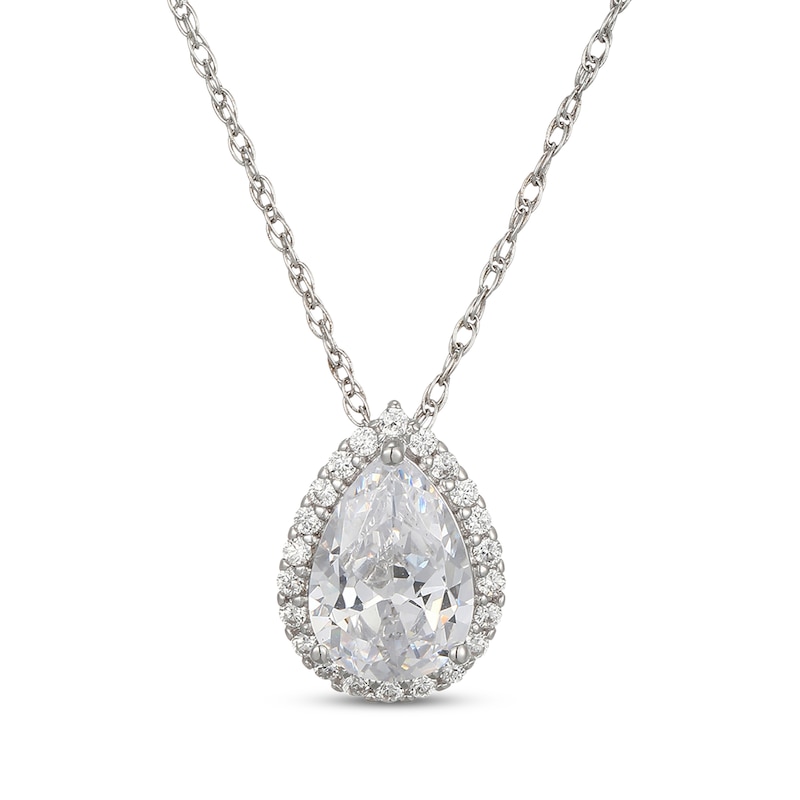 Main Image 2 of Pear-Shaped White Lab-Created Sapphire Gift Set Sterling Silver