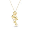 Thumbnail Image 3 of Diamond Flower Drop Necklace 1/4 ct tw 10K Yellow Gold 18"
