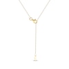 Thumbnail Image 4 of Diamond Flower Drop Necklace 1/4 ct tw 10K Yellow Gold 18"