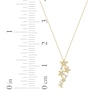 Thumbnail Image 7 of Diamond Flower Drop Necklace 1/4 ct tw 10K Yellow Gold 18"