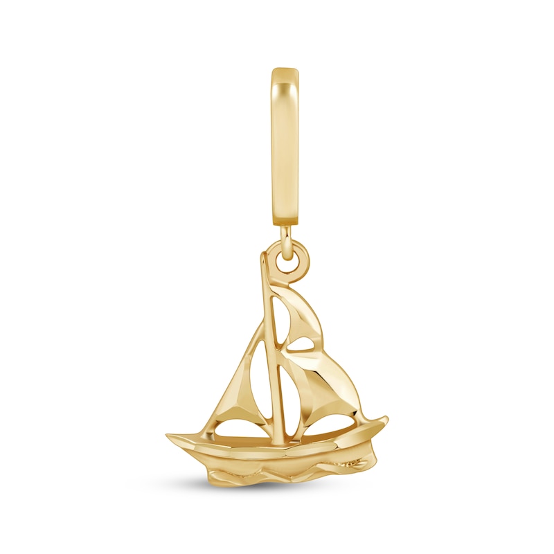 Main Image 1 of Charmed Memories Sailboat Charm 10K Yellow Gold