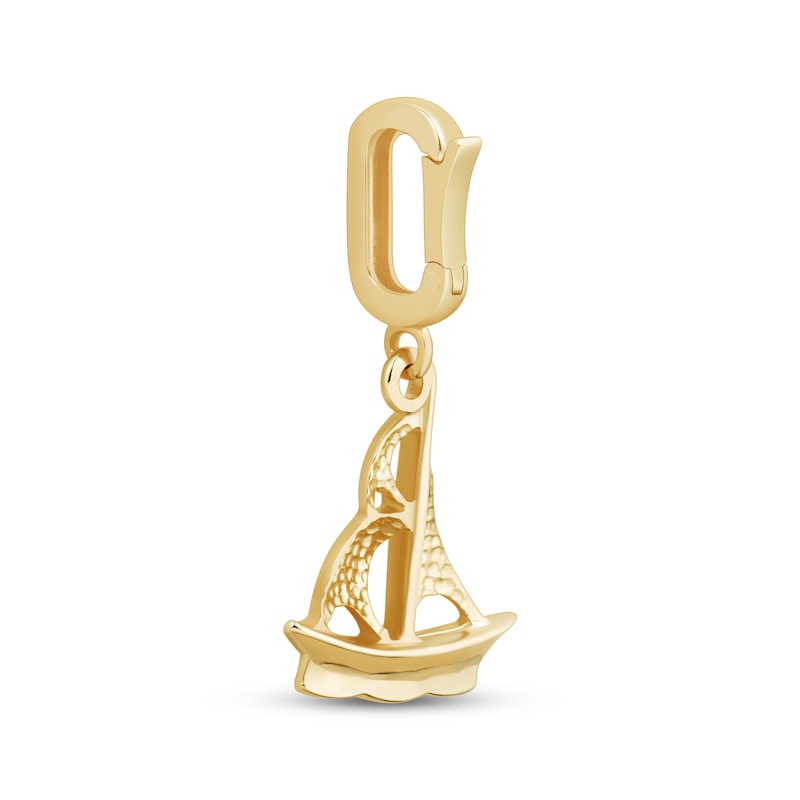 Main Image 3 of Charmed Memories Sailboat Charm 10K Yellow Gold