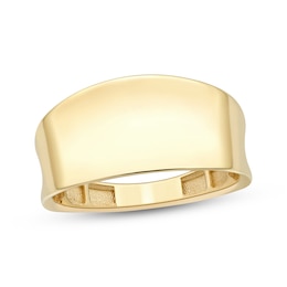 Concave Ring 10K Yellow Gold
