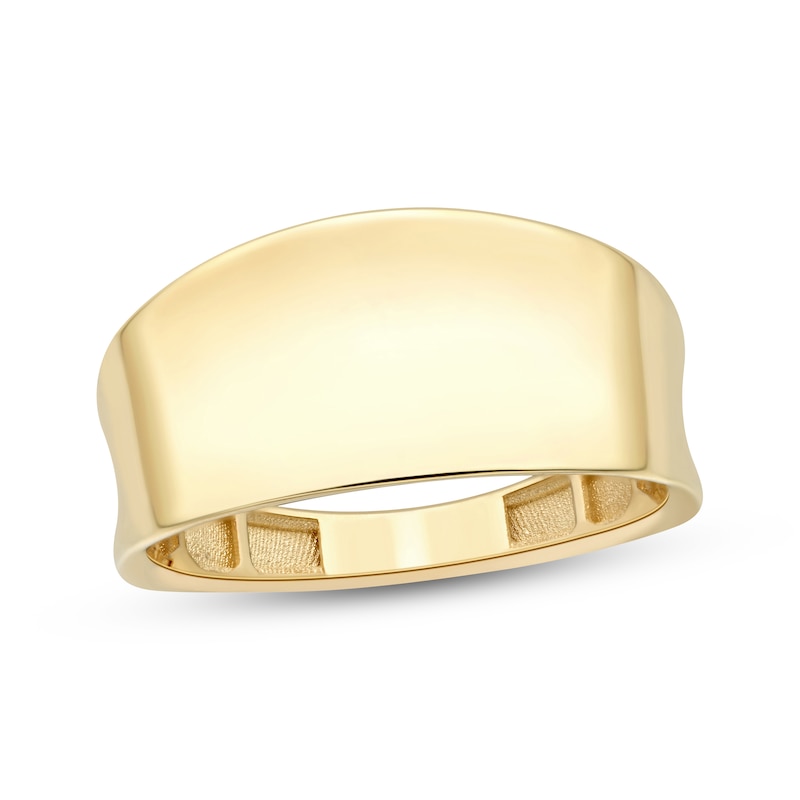 Main Image 1 of Concave Ring 10K Yellow Gold