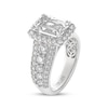 Thumbnail Image 2 of THE LEO Legacy Lab-Grown Diamond Emerald-Cut Halo Engagement Ring 4-1/2 ct tw 14K White Gold