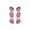 Thumbnail Image 2 of Le Vian Pretty in Pink Oval-Cut Pink Tourmaline & Pink Sapphire Hoop Earrings 1/20 ct tw Diamonds 14K Strawberry Gold